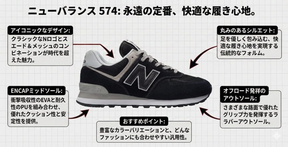 ニューバランス574はダサい？活用術・サイズ感紹介【スニブロ】