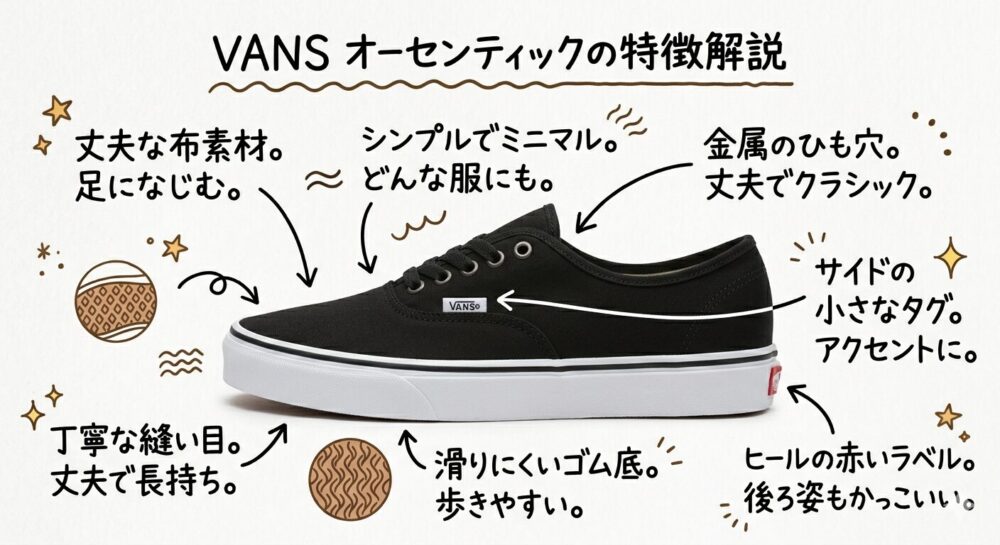 VANSオーセンティックのサイズ感と魅力を徹底解説