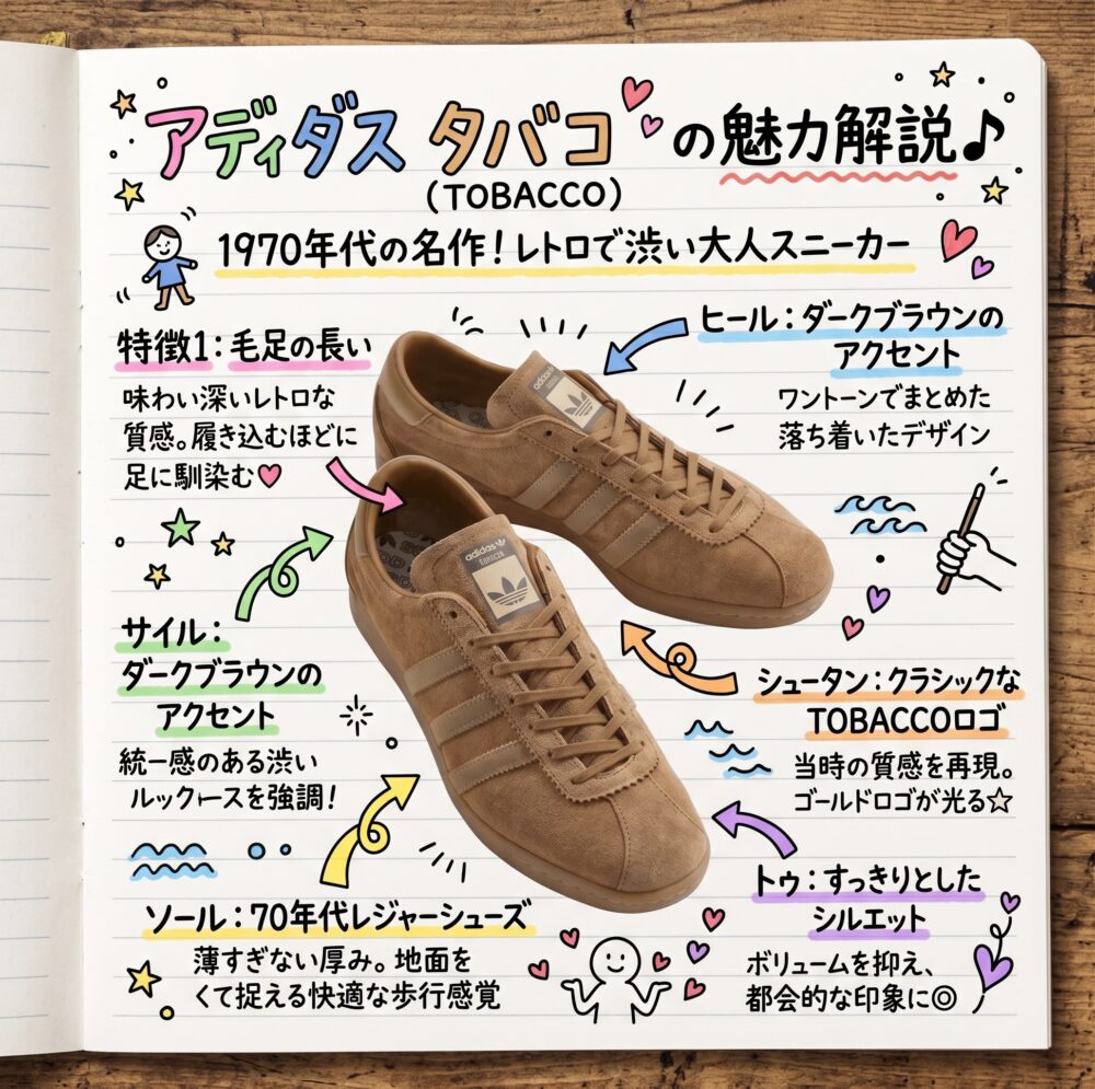 アディダス TOBACCO サイズ感と評判！失敗しない選び方